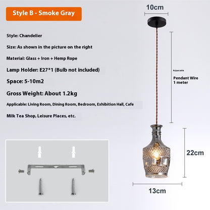 Bedroom Bar Entrance Bar Hotel Homestay Simple Wine Bottle Glass Chandelier