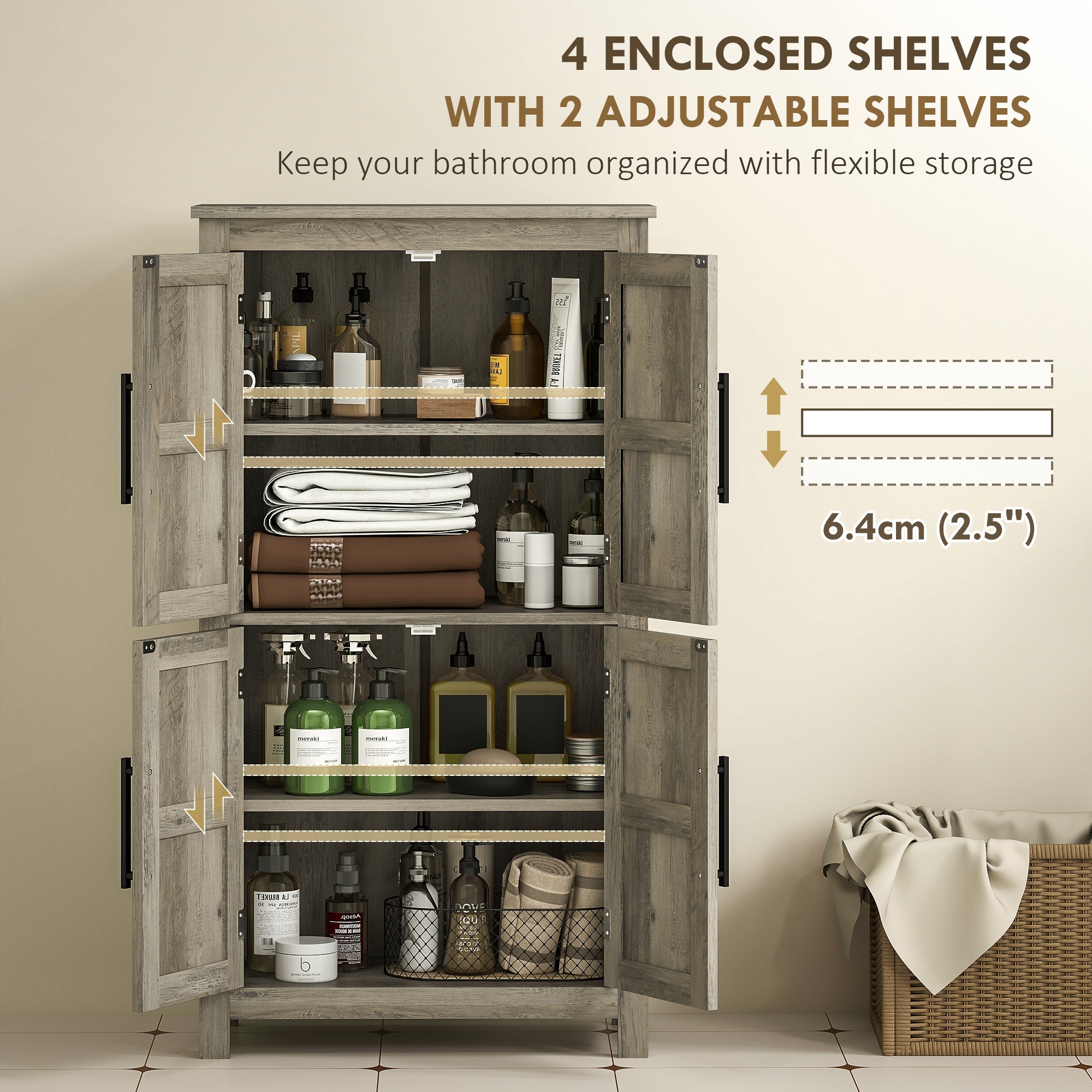 Grey Modern Storage Cabinet