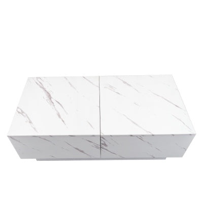 Mesa de Centro con Superficie Deslizante, Mesa Central con Compartimento de Almacenamiento Oculto, Mesa Extensible para Sala de Estar