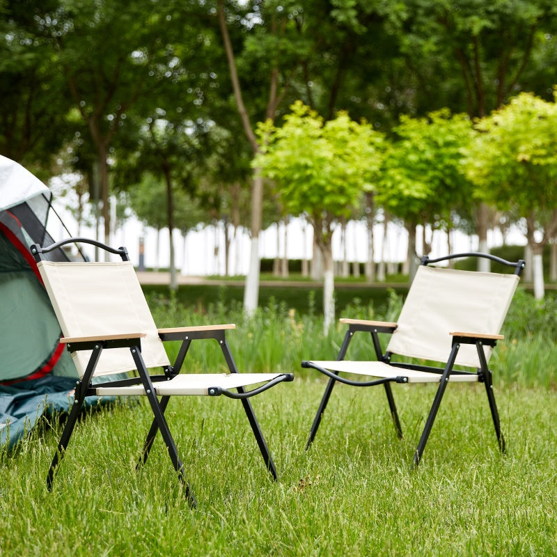 Silla Plegable de 2 Piezas para Exteriores para Acampadas, Pícnic, Playa, Barbacoa y Terraza
