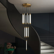 Copper Long Staircase Chandelier
