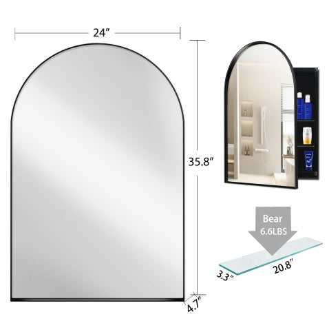 Matte Black Medicine Cabinet