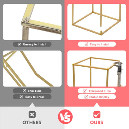 Elegant 10-Piece Gold Wedding Flower Stand