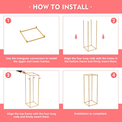 Elegant 10-Piece Gold Wedding Flower Stand