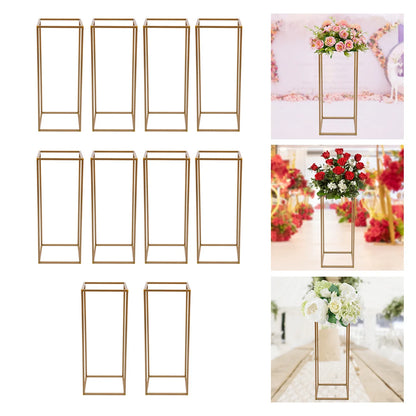 Elegant 10-Piece Gold Wedding Flower Stand