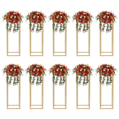Elegant 10-Piece Gold Wedding Flower Stand