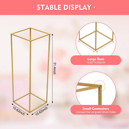 Elegant 10-Piece Gold Wedding Flower Stand