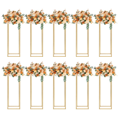 Elegant 10-Piece Gold Wedding Flower Stand - GERMANY