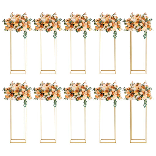 Elegant 10-Piece Gold Wedding Flower Stand - GERMANY