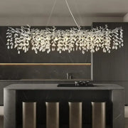 Elegant branch crystal suspension pendant light with delicate branch design and teardrop glass elements for dining room decorbites pendant light