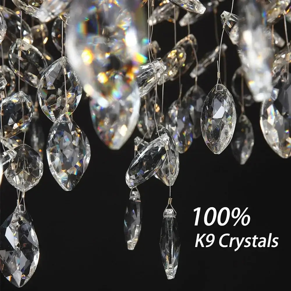Faceted clear k9 crystal suspension pendant light from decorbites with elegant branch design for dining room decor