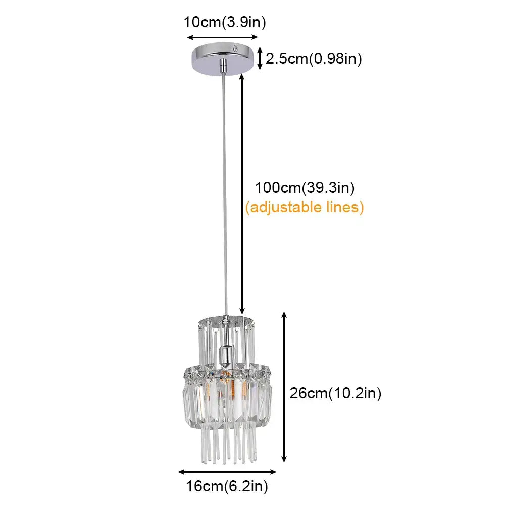 Elegant cascading chrome-finished crystal glass ceiling chandelier with tiered prisms for dining room decorbites crystal glass