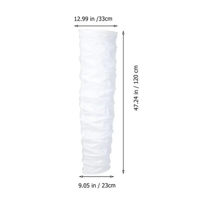 Elegant column white ribbed floor lamp with tall pleated fabric design by decorbites for living room decor