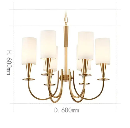Elegant copper chandelier lights with six frosted fabric shades and gold-toned central stem for living room decorbites copper chandelier
