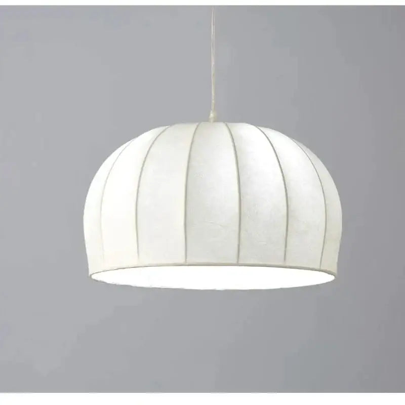 Elegant cream ribbed silk pendant light with white pleated fabric and soft dome shape for dining room decorbites elegant silk