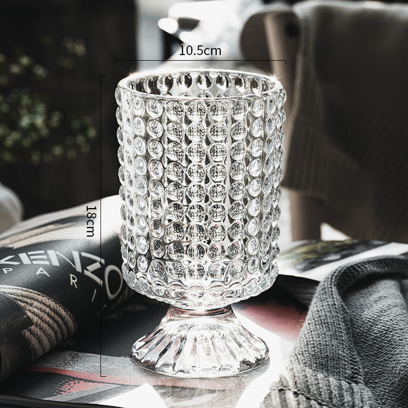 Elegant Crystal Glass Vase for Flower Arrangement - Vase