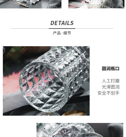 Elegant Crystal Glass Vase for Flower Arrangement - Vase