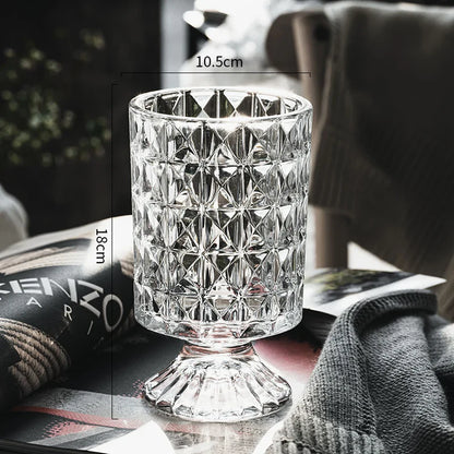 Elegant Crystal Glass Vase for Flower Arrangement - C-1PCS - Vase