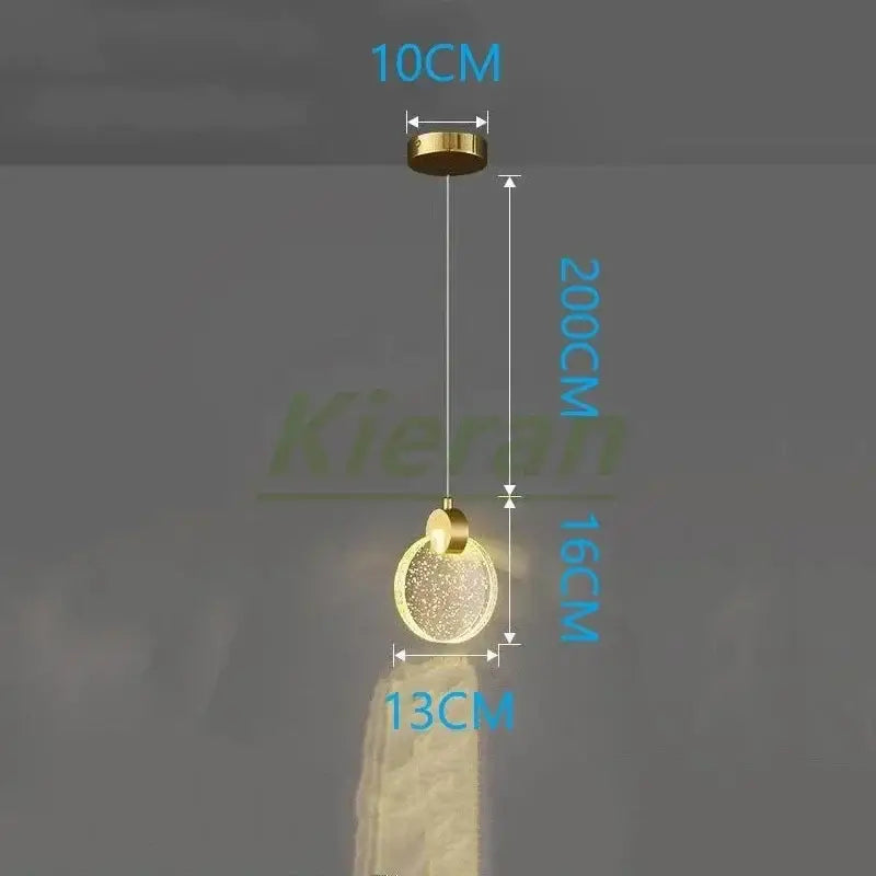 A modern gold-toned crystal led chandelier with a spherical glittering glass globe pendant light for elegant decorbites decor