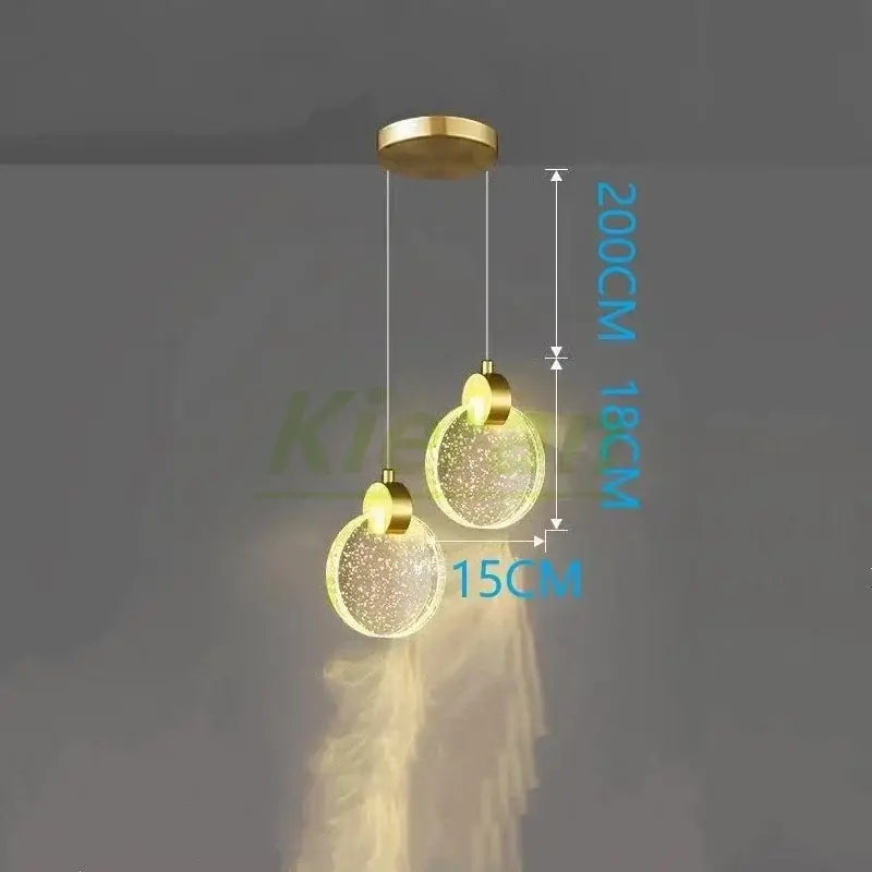 Gold-toned crystal led chandelier pendant lights with spherical translucent glass shades for elegant dining room decorbites elegant crystal