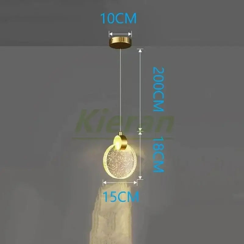 Gold-toned spherical pendant light with sparkling translucent glass globe and sleek metallic finish from decorbites elegant crystal led chandelier