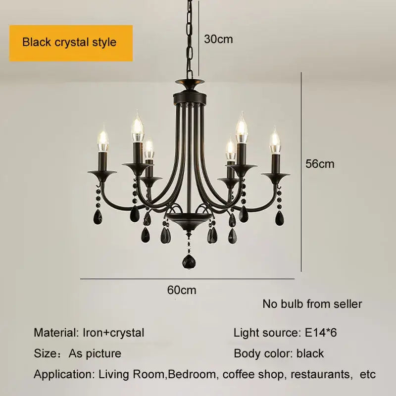 Black iron six light crystal pendant chandelier with candle style arms for elegant dining room decorbites elegant crystal