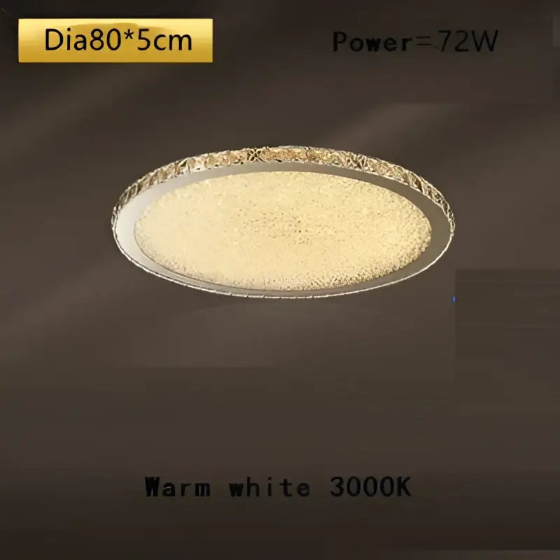Elegant crystal round ceiling lamp with silver metallic frame and warm white led illumination for living room decorbites crystal round ceiling lamp
