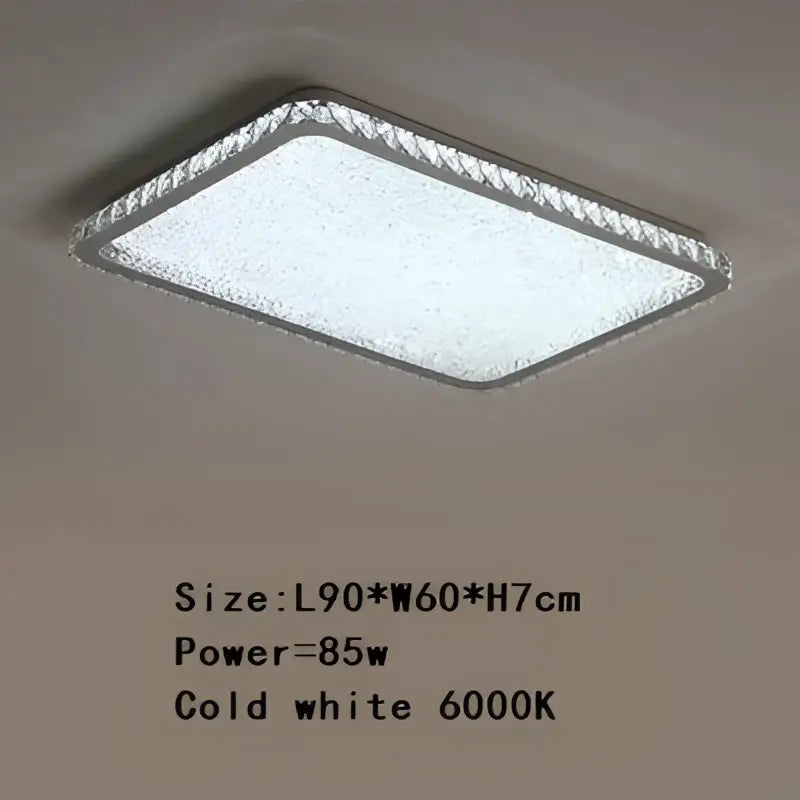 Elegant crystal round ceiling lamp with silver metallic frame frosted glass panel and intricate beaded border decorbites ceiling lamp