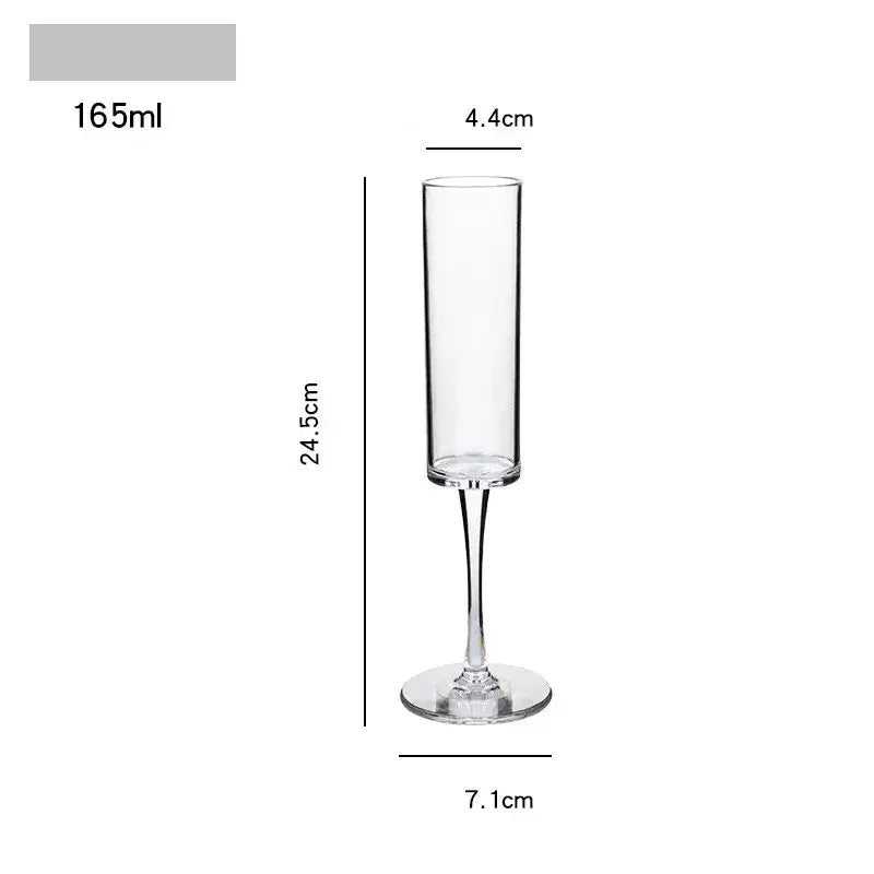 Clear glass decorbites bubble champagne glasses set of 2 with slender stem 24.5cm height holding 165ml liquid