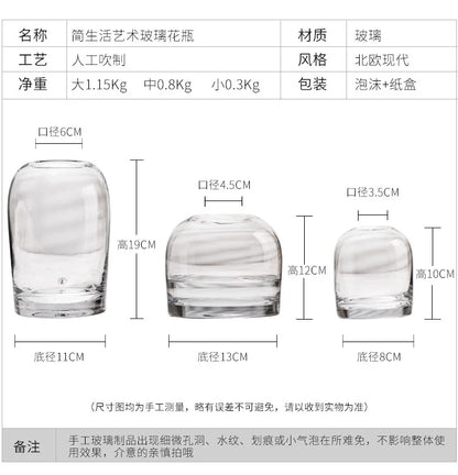 Elegant European INS Glass Flower Vase - Vase