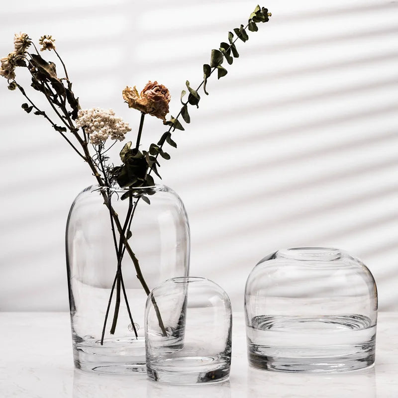 Elegant European INS Glass Flower Vase - Vase