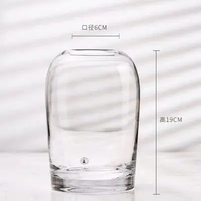 Elegant European INS Glass Flower Vase - transparent 190 - Vase