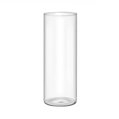 Elegant Glass Cylinder Vase for Flowers - 18cm high - Vase