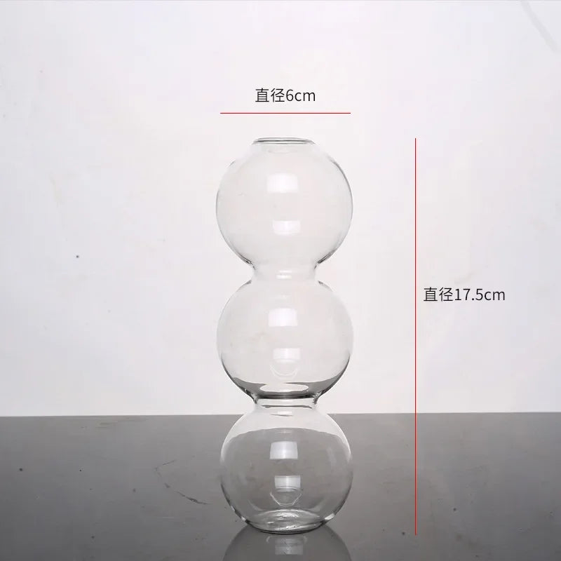 Elegant Glass Vase Home Decor Accent - White-high 16cm - Vase