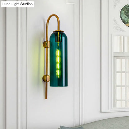 DecorBites™ DecorBites™ Elegant Glass Wall Sconce - Modern Gooseneck Arm - 1-Light Corridor Lamp