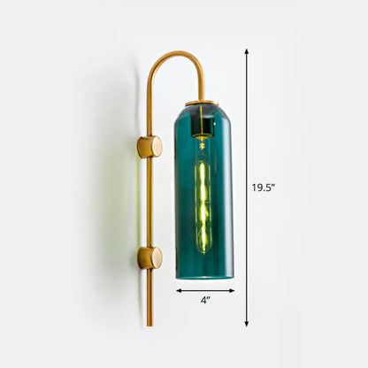 DecorBites™ DecorBites™ Elegant Glass Wall Sconce - Modern Gooseneck Arm - 1-Light Corridor Lamp