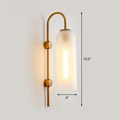 DecorBites™ DecorBites™ Elegant Glass Wall Sconce - Modern Gooseneck Arm - 1-Light Corridor Lamp