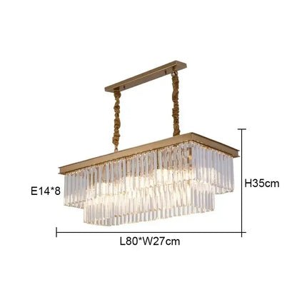 Elegant gold and black crystal round ceiling chandelier with gold-toned rectangular frame and cascading crystal prisms