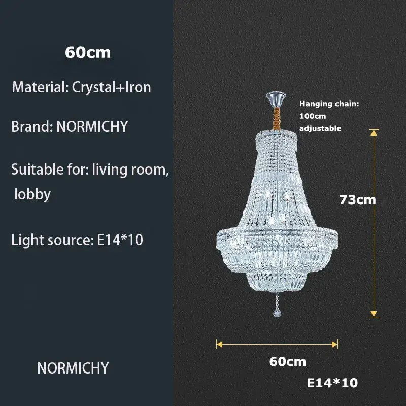 Elegant gold and chrome k9 crystal chandelier with iron frame and adjustable chain by normichy for dining room decorbites gold chrome