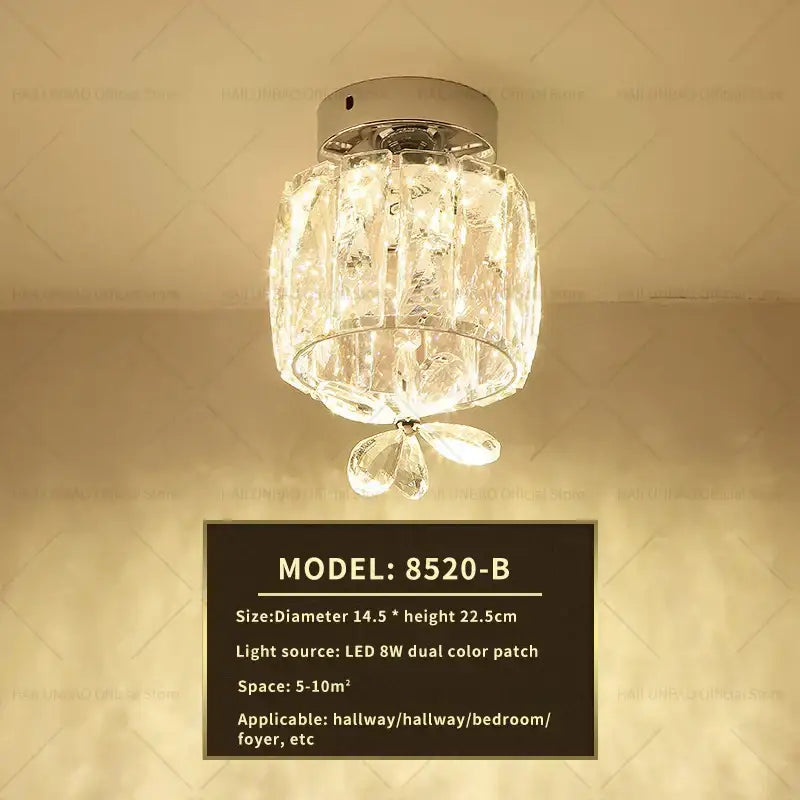 Elegant crystal ceiling light with chrome finish and butterfly-shaped crystal accents for decorbites elegant crystal decor