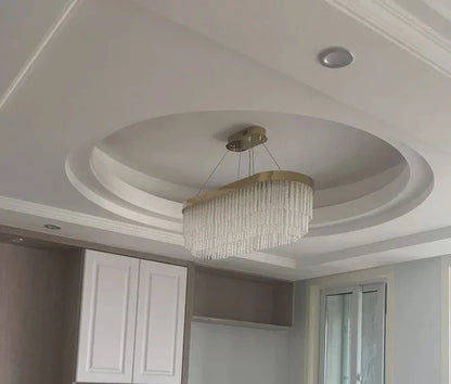 Elegant Gold Crystal Chandelier for Home Lighting - Chandelier