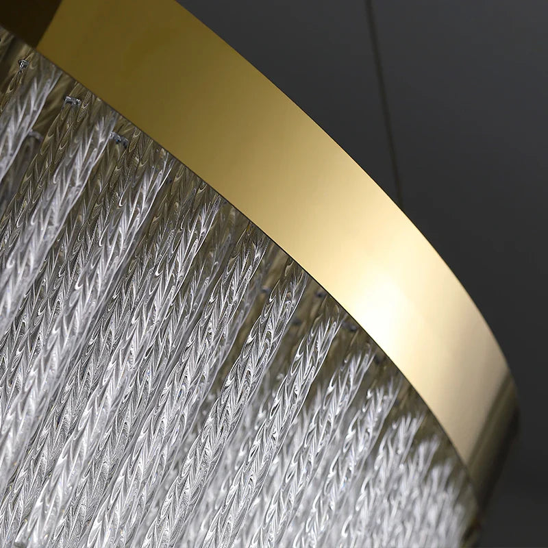 Elegant Gold Crystal Chandelier for Home Lighting - Chandelier