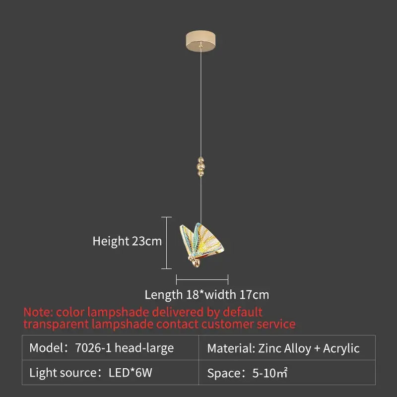 Elegant gold iridescent butterfly stairs bar pendant light with transparent acrylic lampshade and zinc alloy frame decorbites butterfly stairs