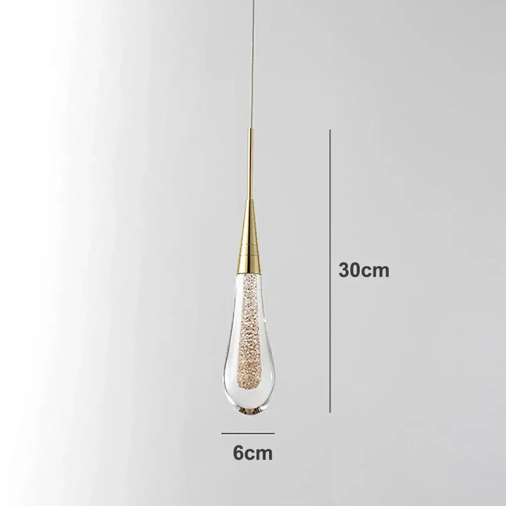Elegant gold pendant light with crystal glass teardrop shade and sparkling beads for decorbites crystal glass decor