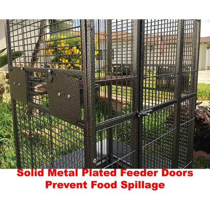 Elegant Large Wrought Iron Bird Cage (24’’ W) - None / United States