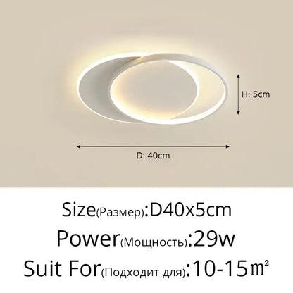 Modern white led master bedroom chandelier with sleek double-ring design and warm glow for elegant master decorbites decor