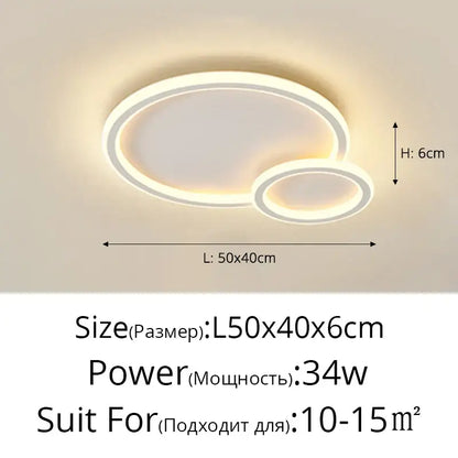 Modern white cloud led master bedroom chandelier with double-ring design and warm glow from decorbites elegant master collection