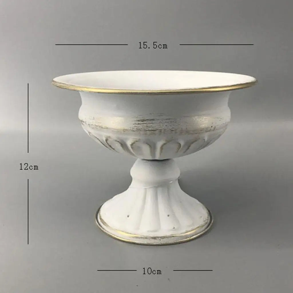 Elegant Metal Flower Vase Candle Holders - Vase