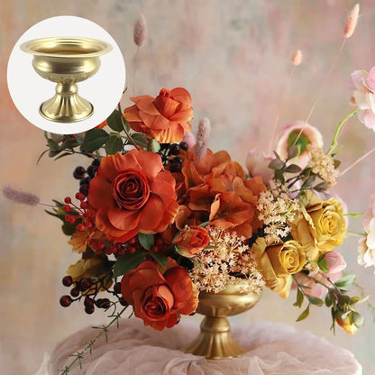 Elegant Metal Flower Vase Candle Holders - Vase