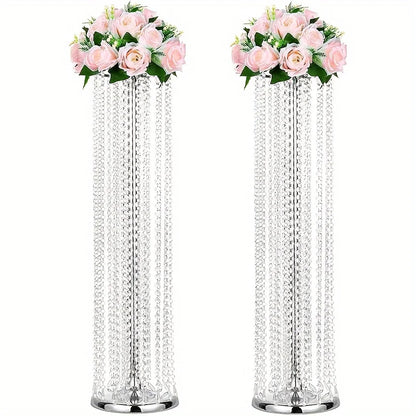 Elegant Metal Vases for Wedding Decor - Silver-2pcs / United States - Vase